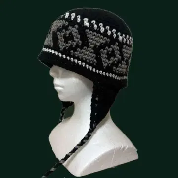 390 크로셰 모자 귀도리 니트 모자 귀마개 모자 크러셔 모자