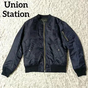남성용 Union Station MA-1 자켓 S 네이비