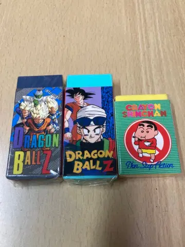 드래곤볼 Z & 짱구는 못말려(크레용 신짱) 지우개 3개 세트