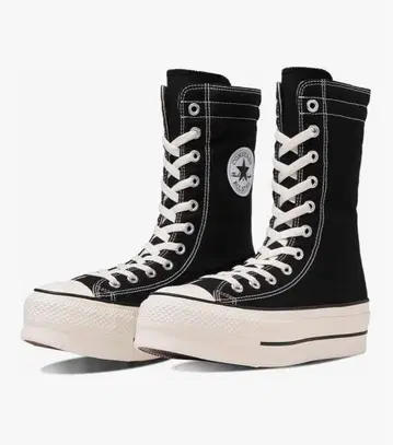 컨버스 올스타 통굽 리프티드 니하이 블랙