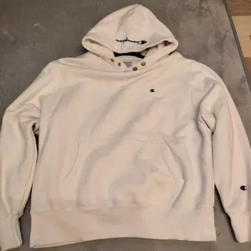 Champion 화이트 후드티 S