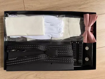 턱시도 기본 6종 세트 나비 넥타이 손수건