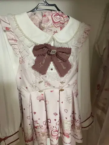 [ LIZLISA ] 메니 하트 애프터눈 티 패턴 셋업