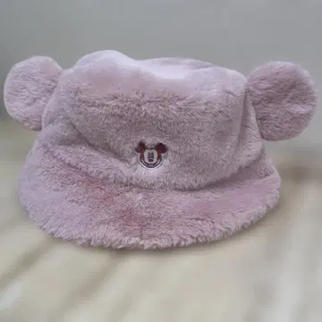 [새상품급] 디즈니 버킷햇 미키 복슬복슬 모자 핑크 버킷햇 겨울