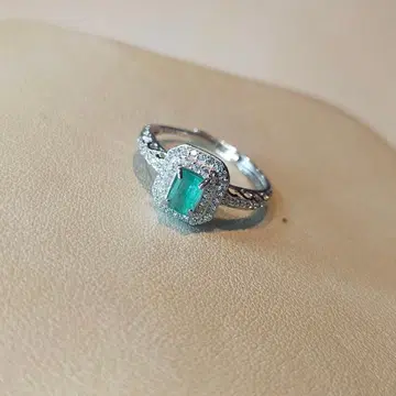 S925 에메랄드 에메랄드컷 프리사이즈 반지