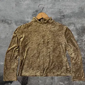 상의 하이넥 터틀넥 여성용 긴팔 겨울 브라운 하프 지퍼