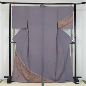 보라색 순수 실크 츠케사게 호몬기 극 상어 코몬 세미 포멀 a736