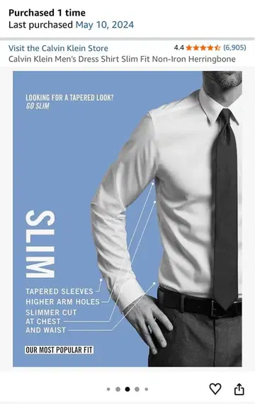 Calvin Klein (캘빈 클라인) 와이셔츠