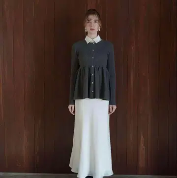 acka peplum knit cardigan