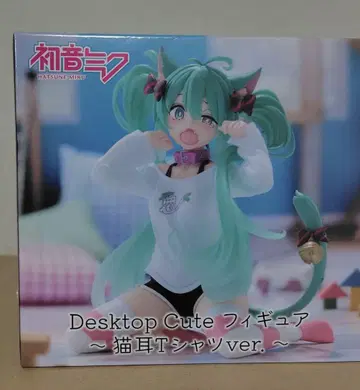 Desktop cute 하츠네 미쿠 고양이 귀 T셔츠 ver.