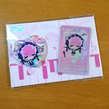 AILIAN STAGE 하트형 캔뱃지 캐릭터 카드 MIZI SUA