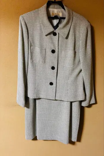 스커트 수트 17호 빅 사이즈 화이트 블랙