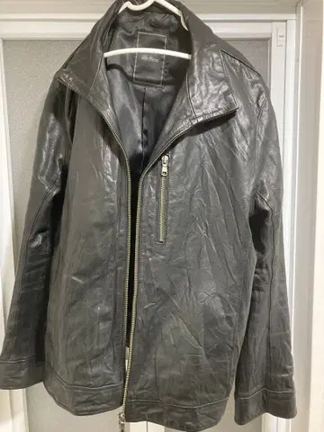 TETEHOMME 블랙 가죽 자켓