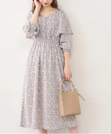 natural couture 히라리 케이프 프릴 레이디 원피스