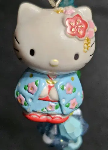 지역 한정 키티 끈 장식 기모노 교토 헬로키티 스트랩