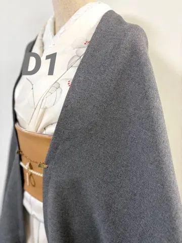 D-1 얇은 겉옷 그레이 모몽가 코트 긴 겉옷 모몽가 코트
