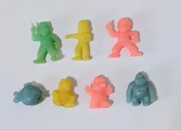 롯데 패미컴 초코 게임 캐릭터 피규어 7체 세트 축광