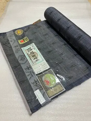 본고장 류큐 카스리 실크 100% 줄무늬 기모노 옷감