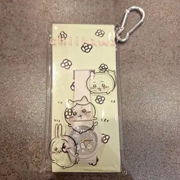 [ 작동품 ] 치이카와 (먼작귀) 손목시계 그레이 카라비너 포함 파우치