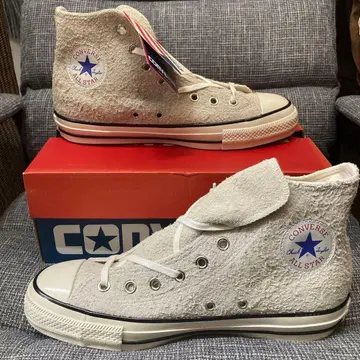 CONVERSE ALL STAR 화이트 하이컷 스웨이드 가죽