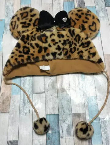디즈니 리조트 미니 레오파드 무늬 팬캡