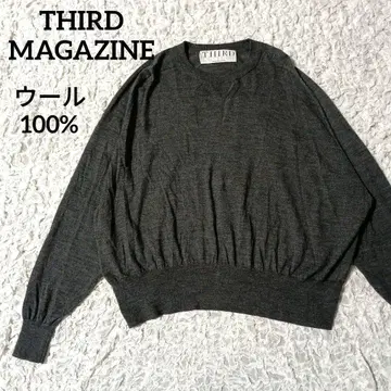 THIRD MAGAZINE 사드 매거진 다크 그레이 울 니트
