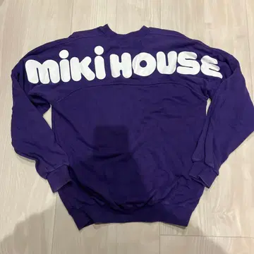 MIKI HOUSE 보라색 맨투맨 트레이닝복