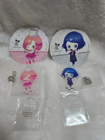 프리티 리듬 레인보우 라이브 애니카페 아크릴 스탠드 나루 린네 세트