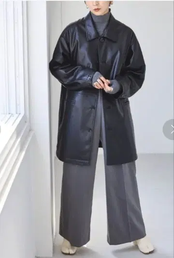 TODAYFUL 레더 오버 자켓