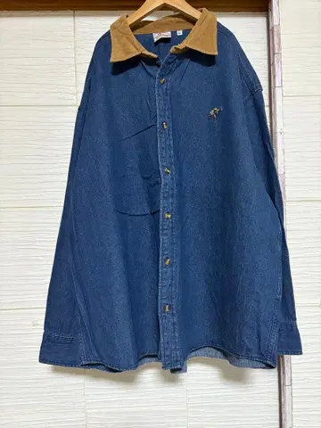 prentiss 남성용 긴팔 셔츠 사이즈 4L 데님 셔츠