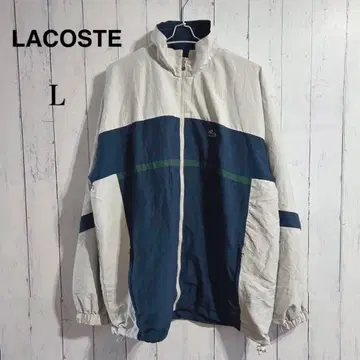 LACOSTE 나일론 자켓 L 네이비/아이보리 배색
