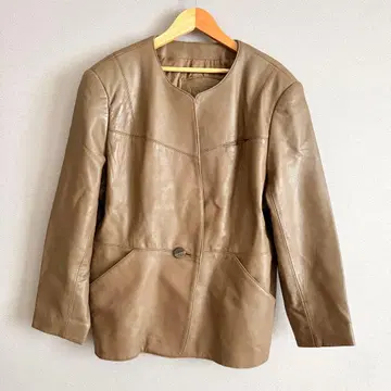 ELMOREA 브라운 가죽 자켓 양가죽 사용 여성용