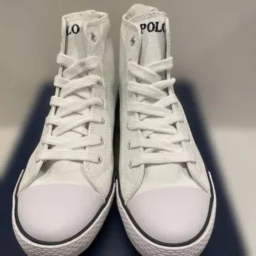 POLO 화이트 하이컷 스니커즈 24cm