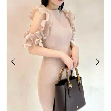 SNIDEL 플리츠 프릴 도킹 원피스