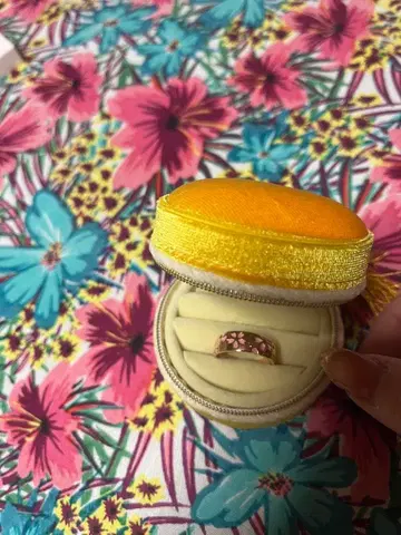 벚꽃 핑크 골드 반지 프리 사이즈 반지