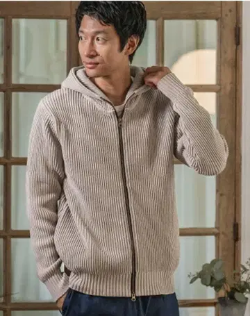 콜앤드레스폰스 SAISENTAKU-지퍼 후드티 사이즈 4 베이지