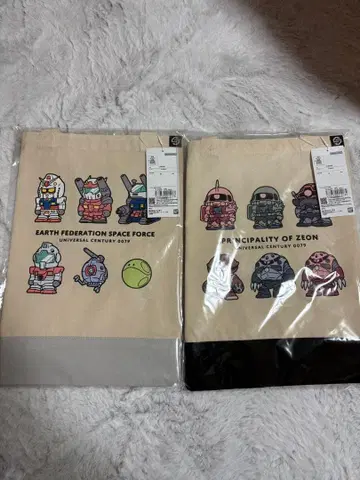 2개 세트 STRICT-G 기동전사 건담 SD 토트백 지온 연방