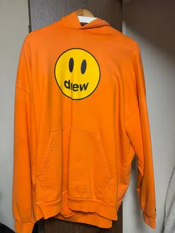 drew 스마일 마크 후드티 오렌지
