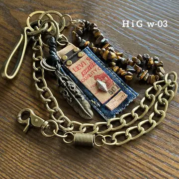 지갑 체인 빈티지 아메카지 바이커 스트릿 구제 의류 남성용