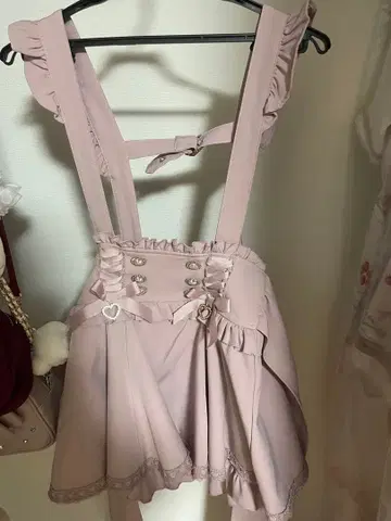 LIZLISA 레이스업 서스펜더 포함 치마바지 블랙 체크