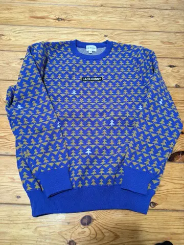 JACK BUNNY 기하학 패턴 크루넥 스웨터