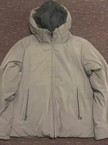 NANO UNIVERSE 그레이 후드 부착 다운 자켓