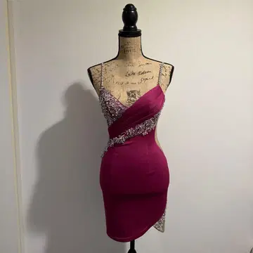 엔젤알 와인 레드 비쥬 타이틀 드레스