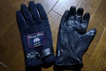 MOON사 x SETTING CRACKS 트위드 x 가죽 콤비 그로브