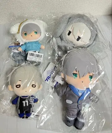 블루 록 나기 세이시로 봉제 인형 아크릴 스탠드 스티커 묶음 판매 세트