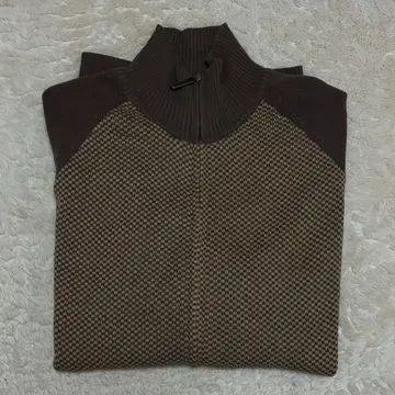 브라운 하이넥 니트 스웨터 구제 의류