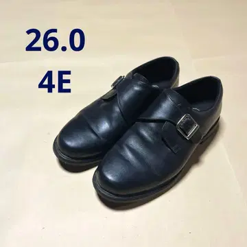 G.T.hawkins 26cm 버클 블랙 가죽 비즈니스 슈즈