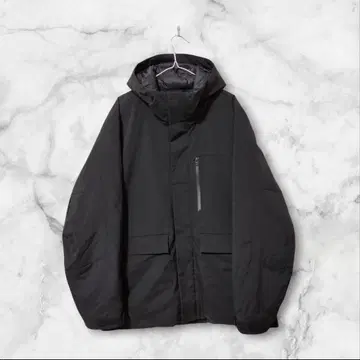 유니클로 하이브리드 다운 후드티 블랙 XL