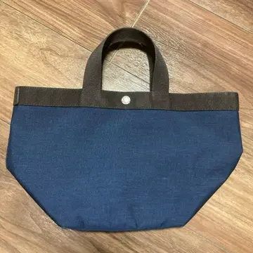 [ 에르베샤 펠리에 ] 보트형 토트백 네이비 x 모카