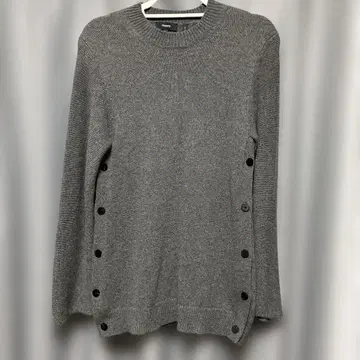 Theory 버튼 부착 캐시미어 스웨터 그레이